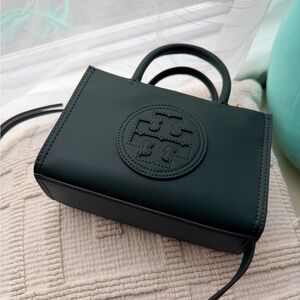 Tory Burch Mini Ella Crossbody Tote - Dark Green (Excellent)